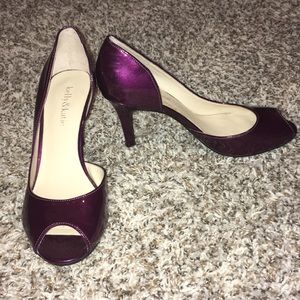 Plum Kelly&katie open toed heels
